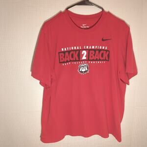 Nike XL Georgia Bulldogs Back 2 Back 2022 2023 National Champs Dri-FIT Tee